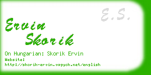 ervin skorik business card